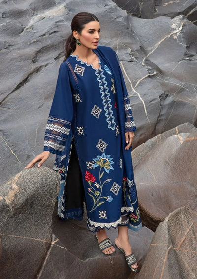 Unstitched Embroidered Lawn 3Pc Suit