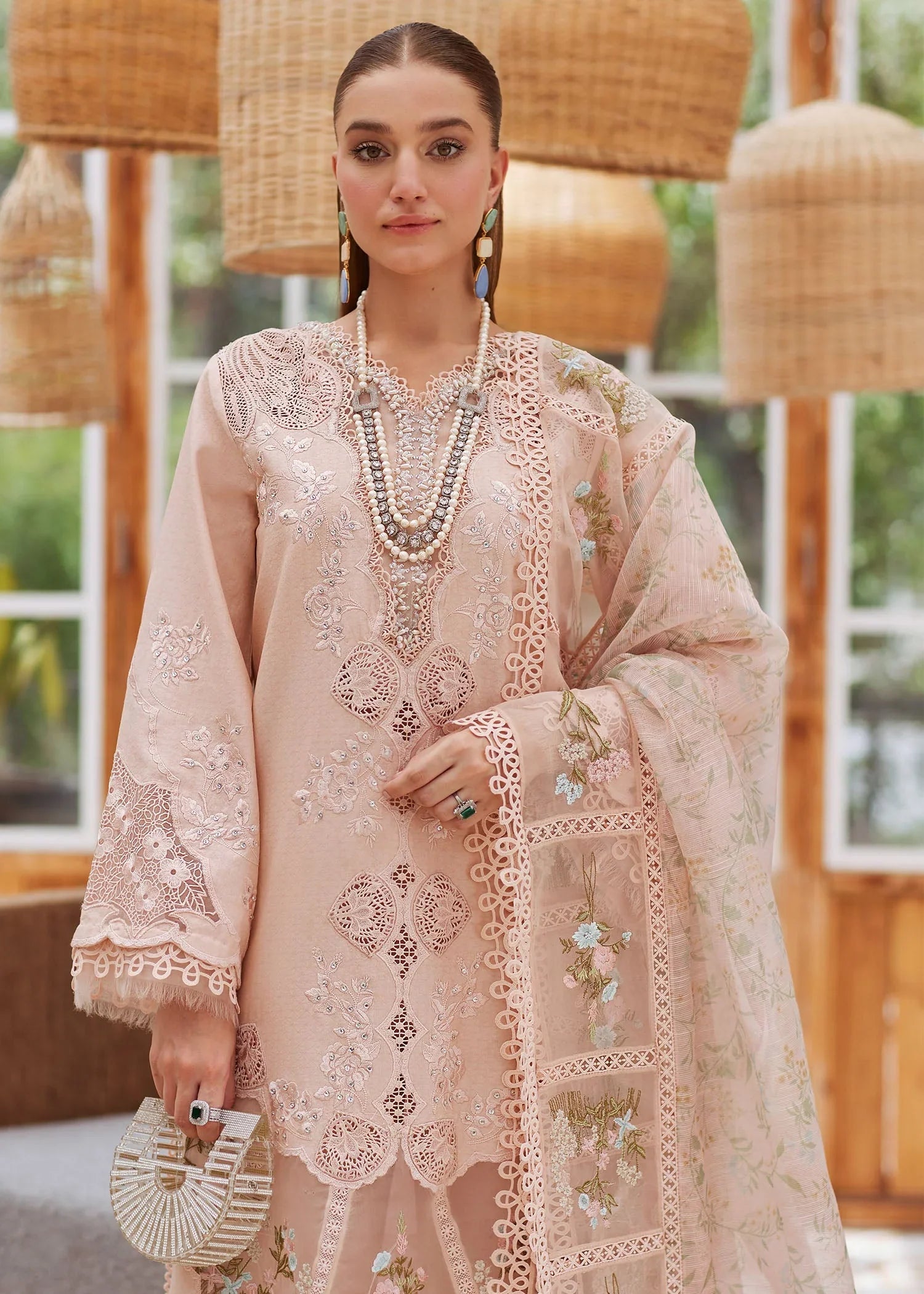 Unstitched Embroidered Lawn 3Pc Suit