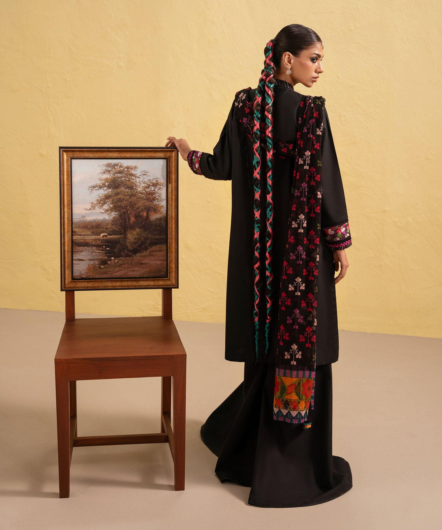 Unstitched Embroidered Lawn 3Pc Suit