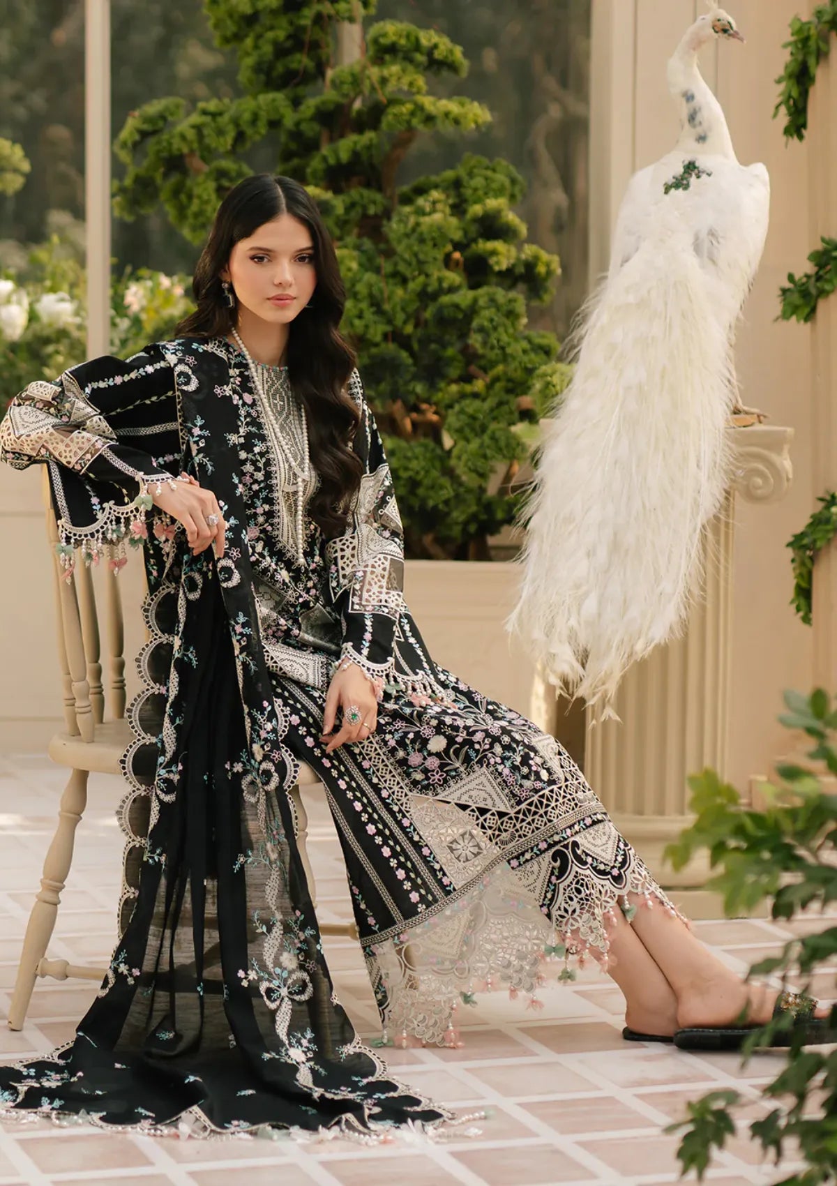 Unstitched Embroidered Lawn 3Pc Suit