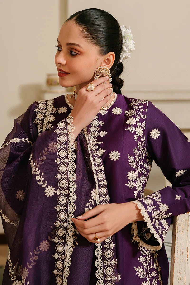 Unstitched Embroidered Lawn 3Pc Suit