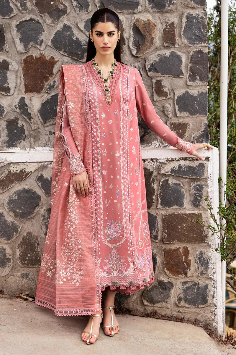 Unstitched Embroidered Lawn 3Pc Suit