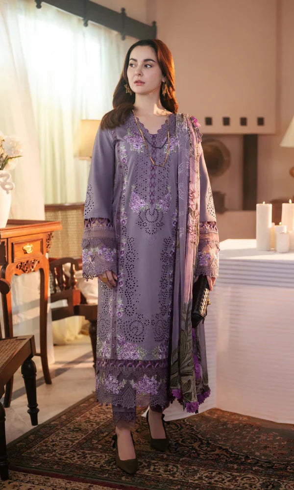 Unstitched Embroidered Lawn 3Pc Suit