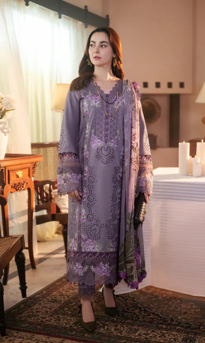 Unstitched Embroidered Lawn 3Pc Suit