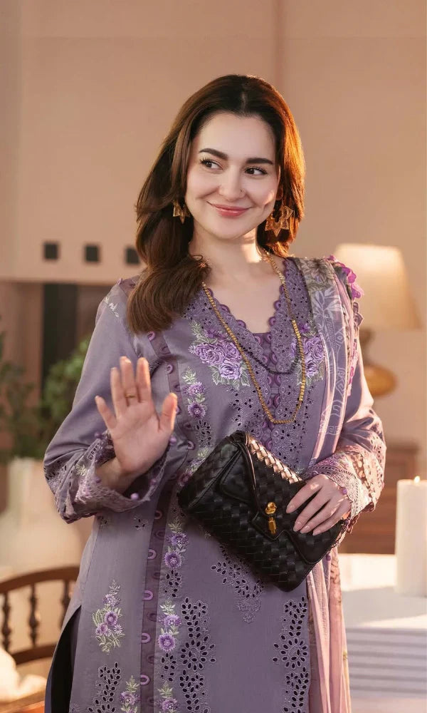 Unstitched Embroidered Lawn 3Pc Suit