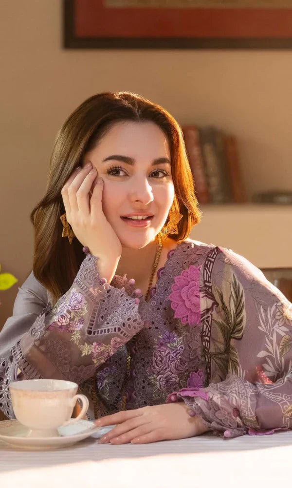 Unstitched Embroidered Lawn 3Pc Suit