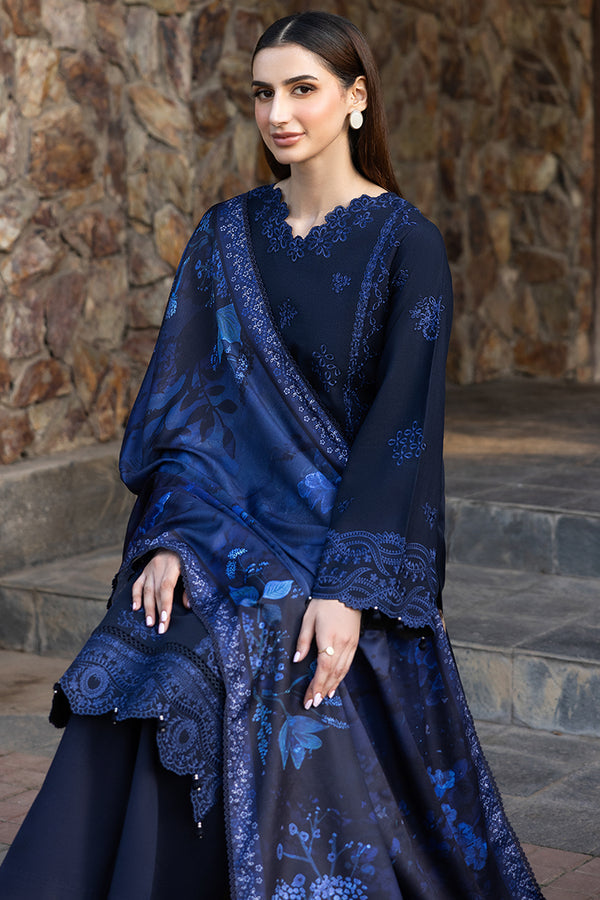 Unstitched Embroidered Lawn 3Pc Suit