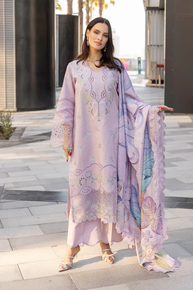 Unstitched Embroidered Lawn 3Pc Suit