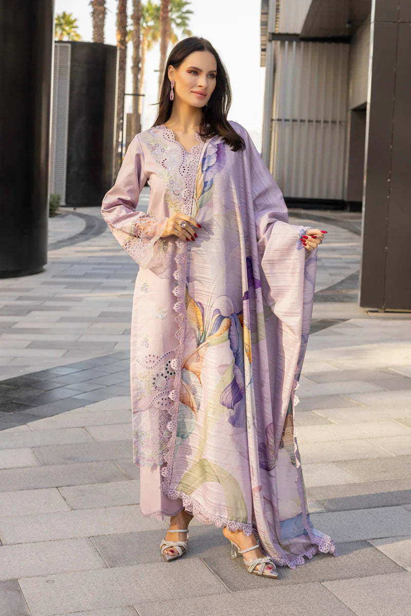 Unstitched Embroidered Lawn 3Pc Suit