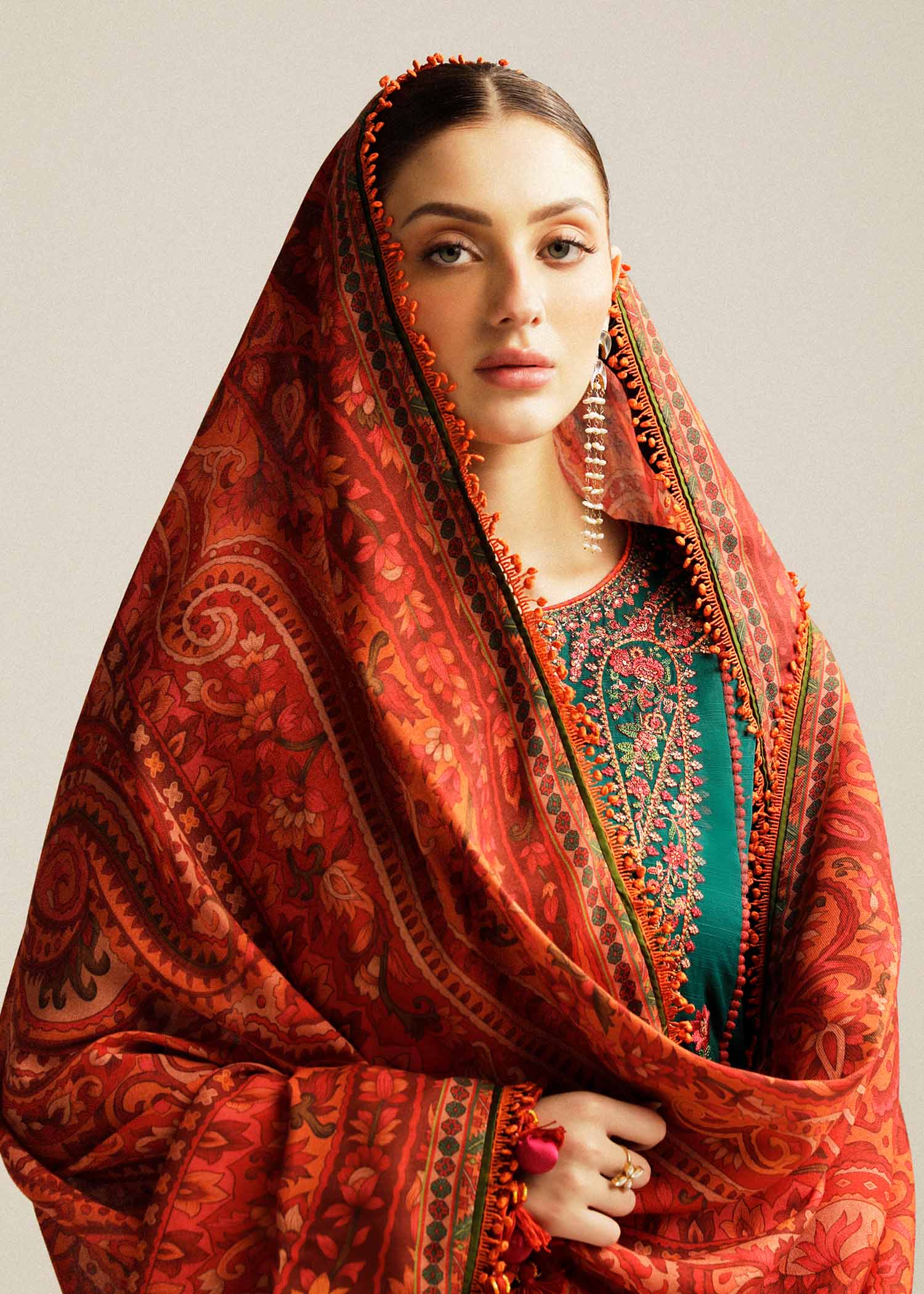 Unstitched Embroidered Lawn 3Pc Suit