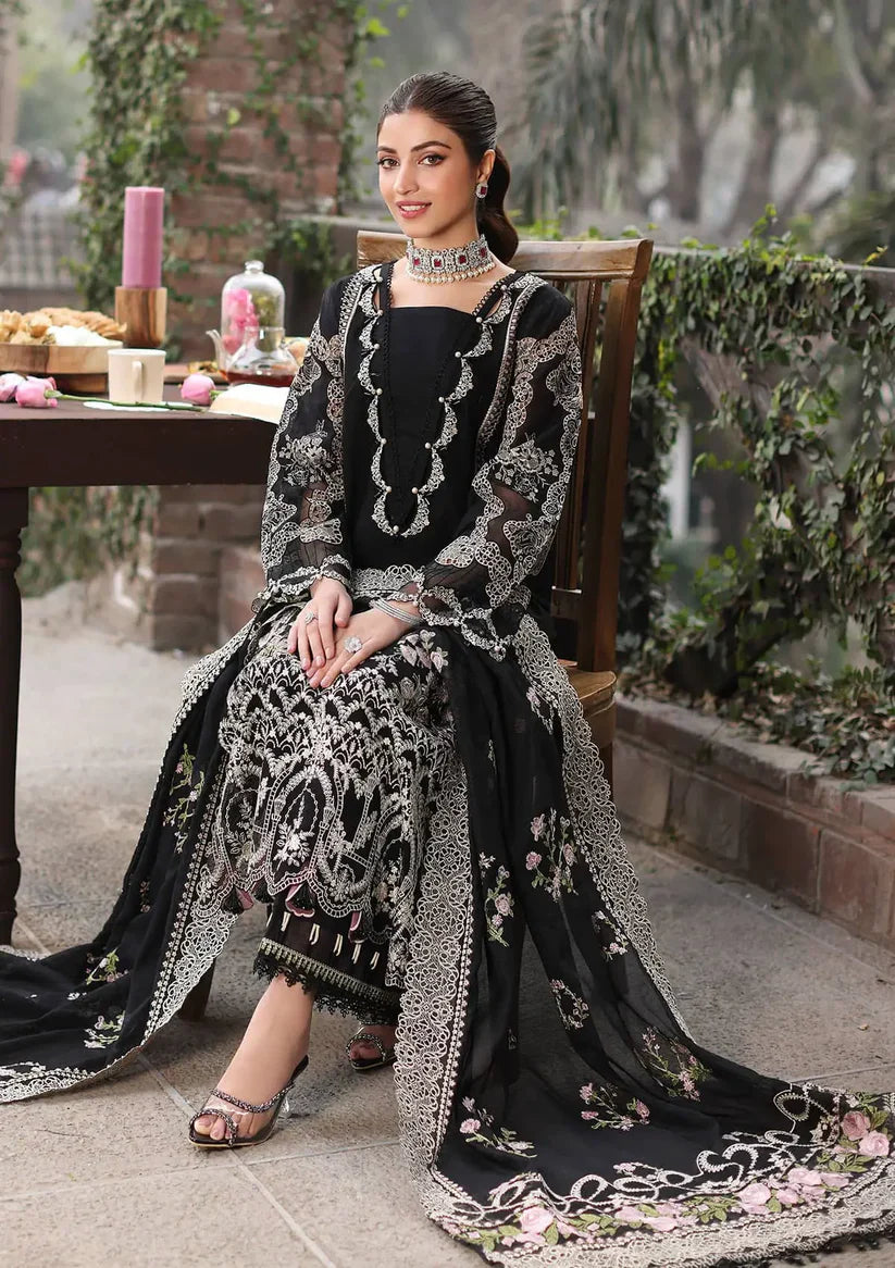 Unstitched Embroidered Lawn 3Pc Suit