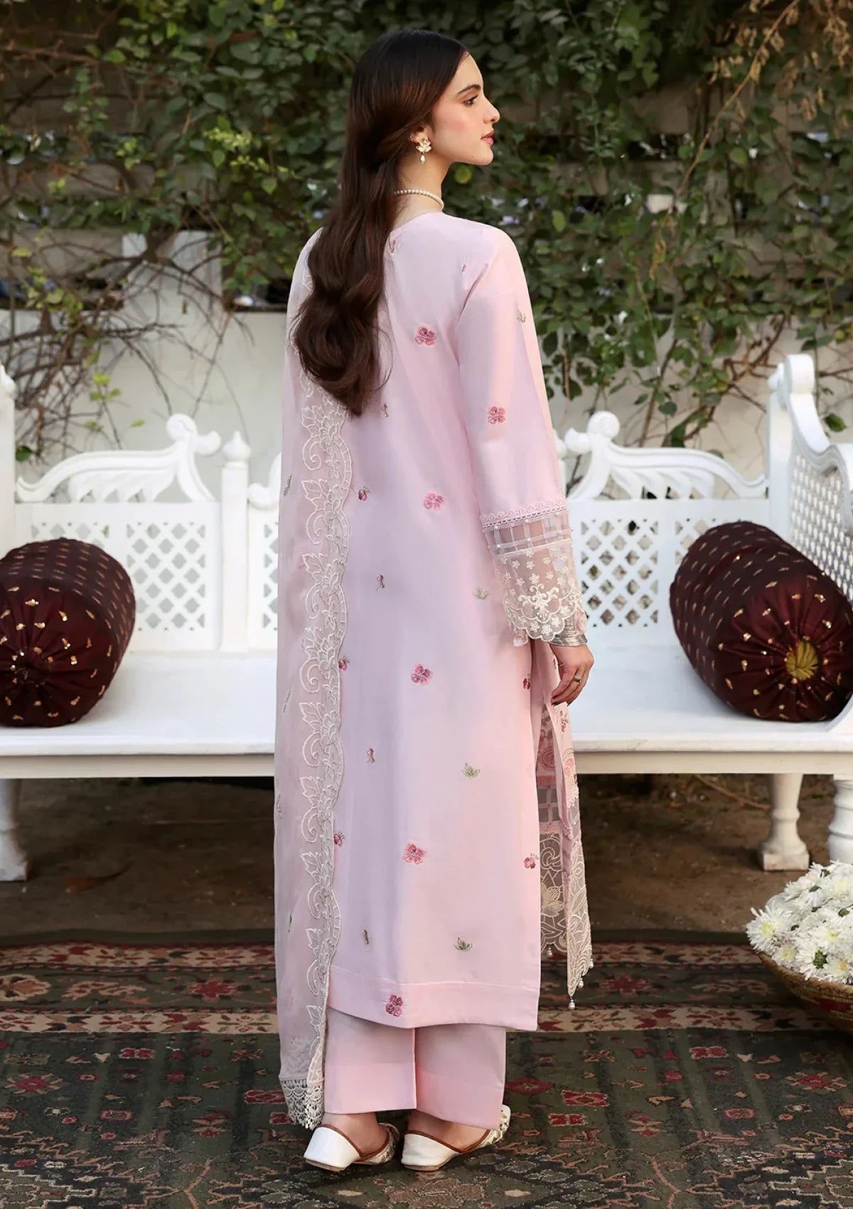 Unstitched Embroidered Lawn 3Pc Suit