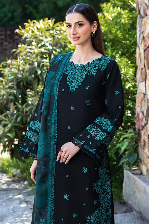 Unstitched Embroidered Lawn 3Pc Suit