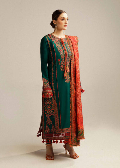 Unstitched Embroidered Lawn 3Pc Suit