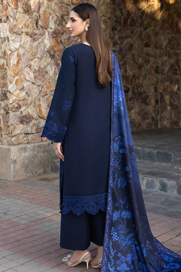 Unstitched Embroidered Lawn 3Pc Suit