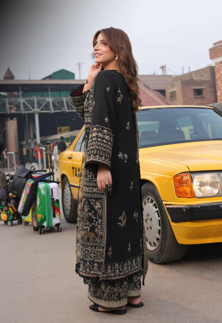 Unstitched Embroidered Lawn 3Pc Suit