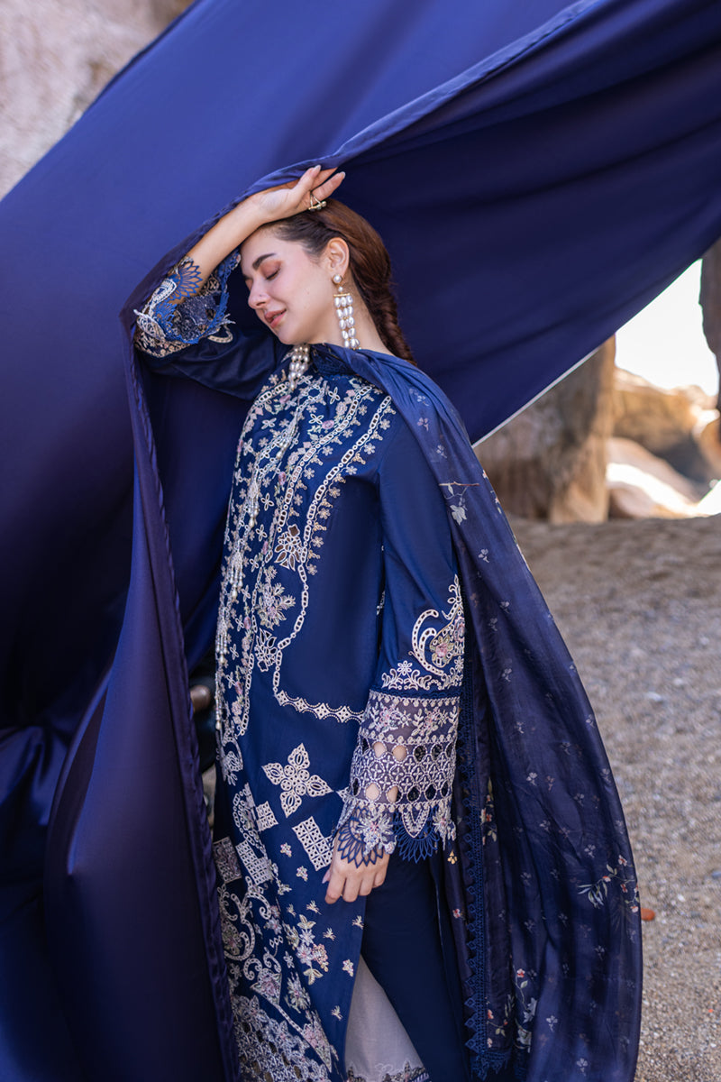 Unstitched Embroidered Lawn 3Pc Suit