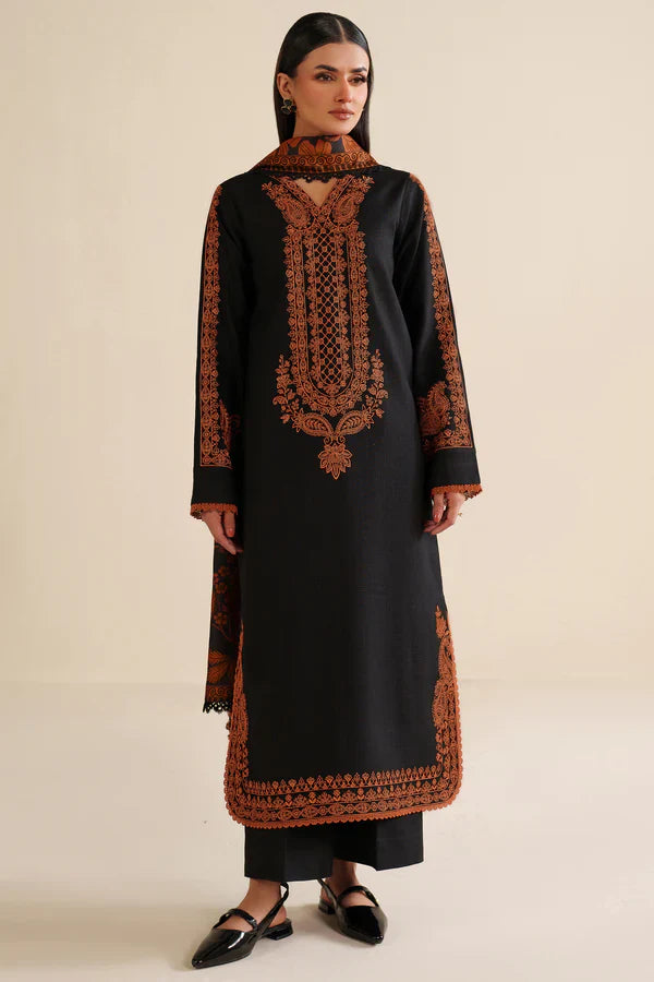Unstitched Embroidered Lawn 3Pc Suit