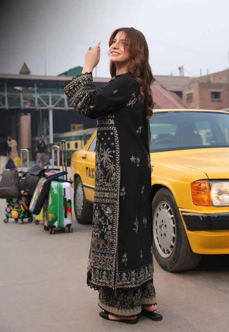 Unstitched Embroidered Lawn 3Pc Suit