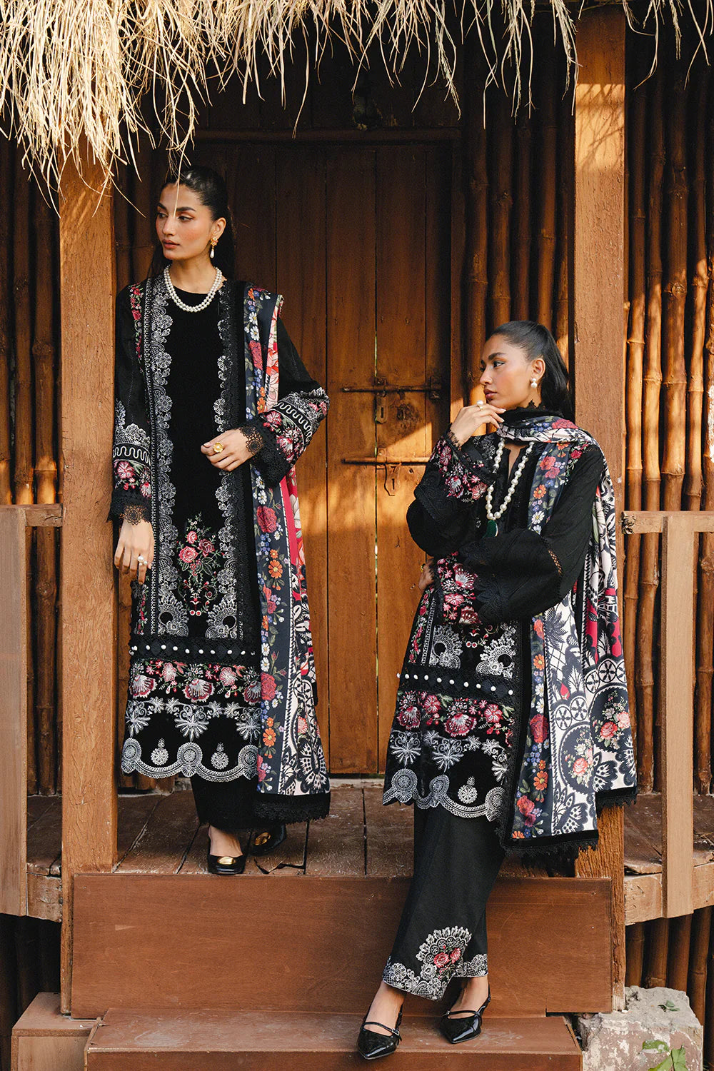 Unstitched Embroidered Lawn 3Pc Suit
