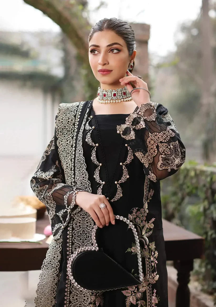 Unstitched Embroidered Lawn 3Pc Suit