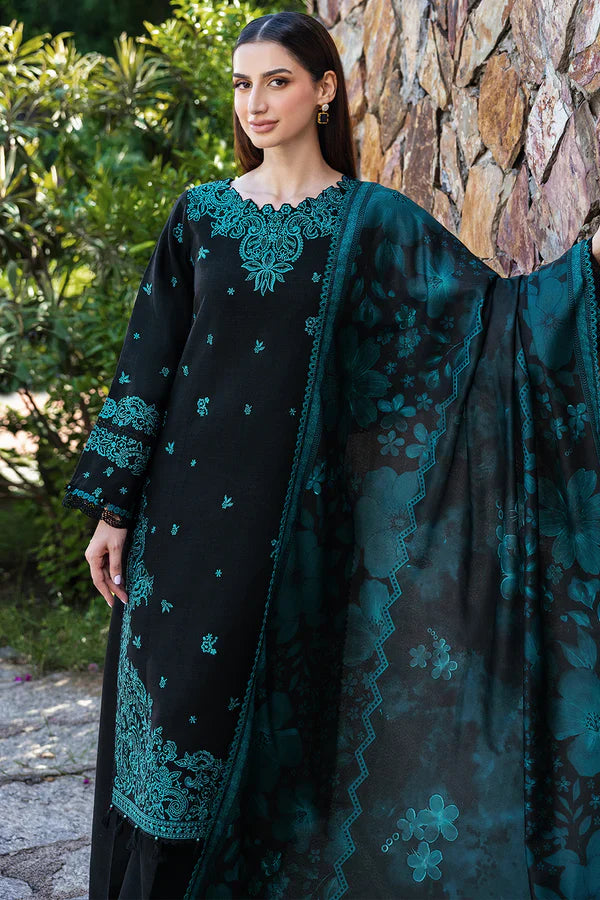 Unstitched Embroidered Lawn 3Pc Suit