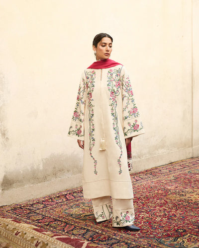 Unstitched Embroidered Lawn 3Pc Suit