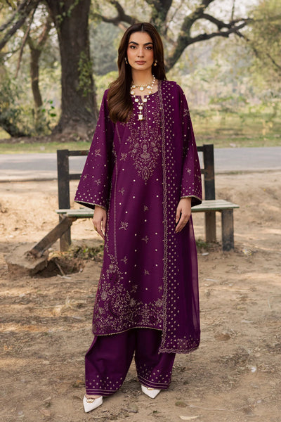 Unstitched Embroidered Lawn 3Pc Suit