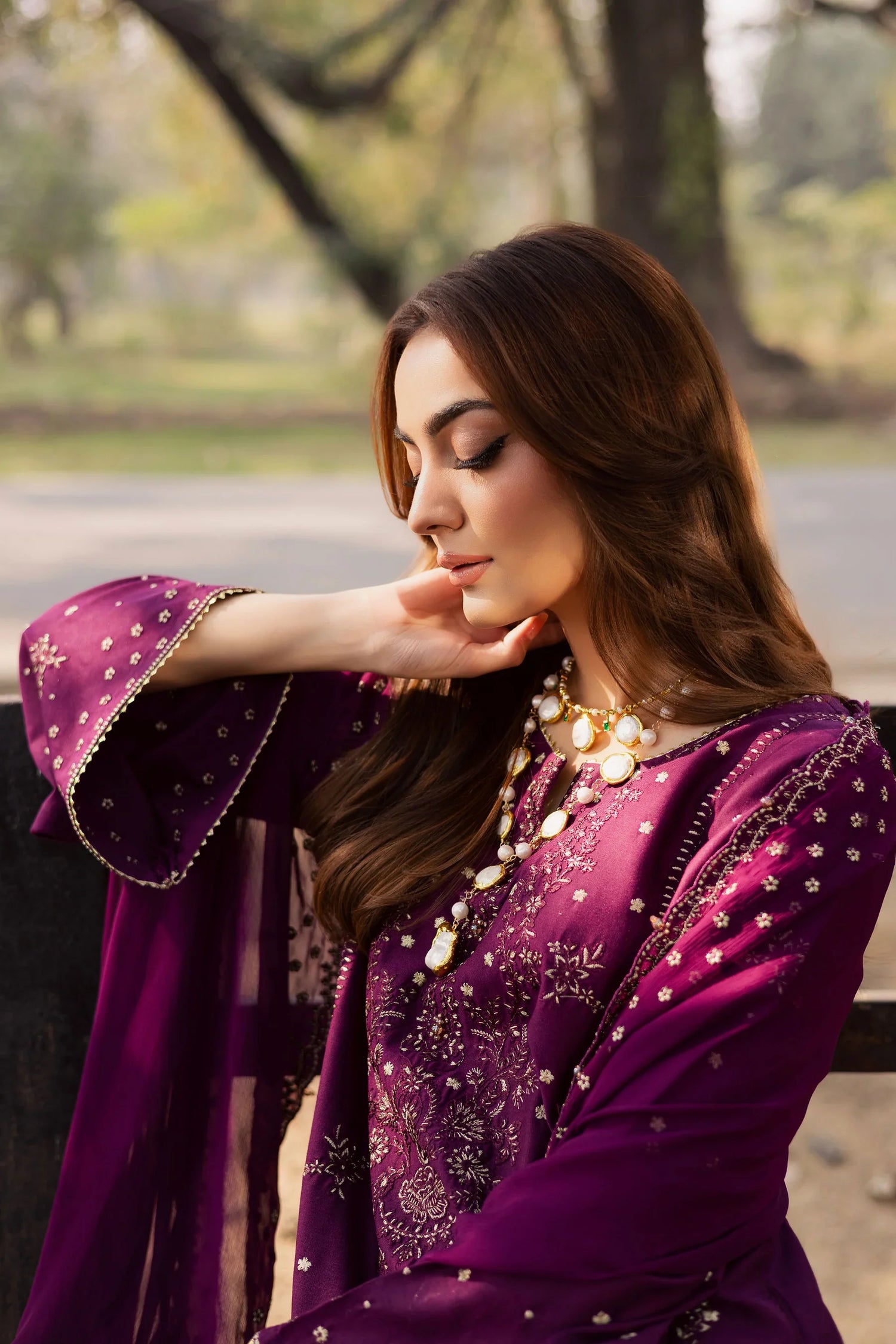 Unstitched Embroidered Lawn 3Pc Suit
