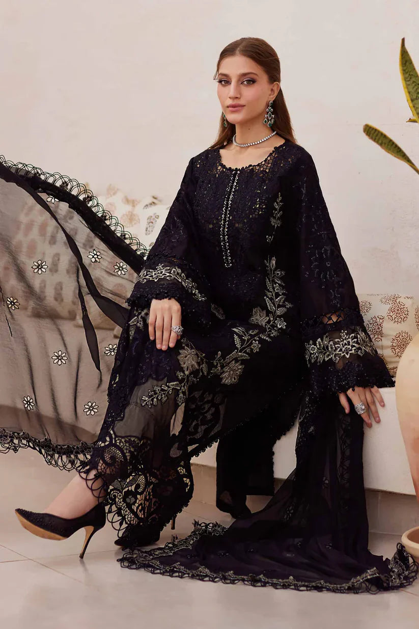 Unstitched Embroidered Lawn 3Pc Suit