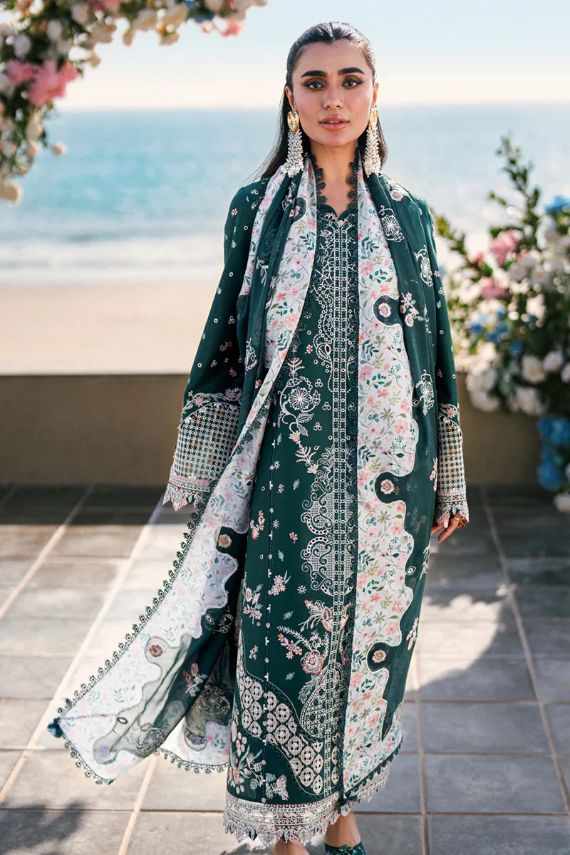 Unstitched Embroidered Lawn 3Pc Suit