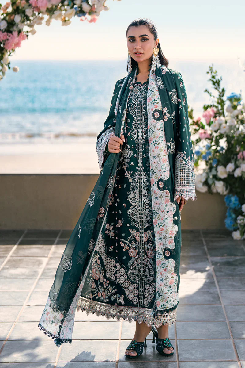 Unstitched Embroidered Lawn 3Pc Suit