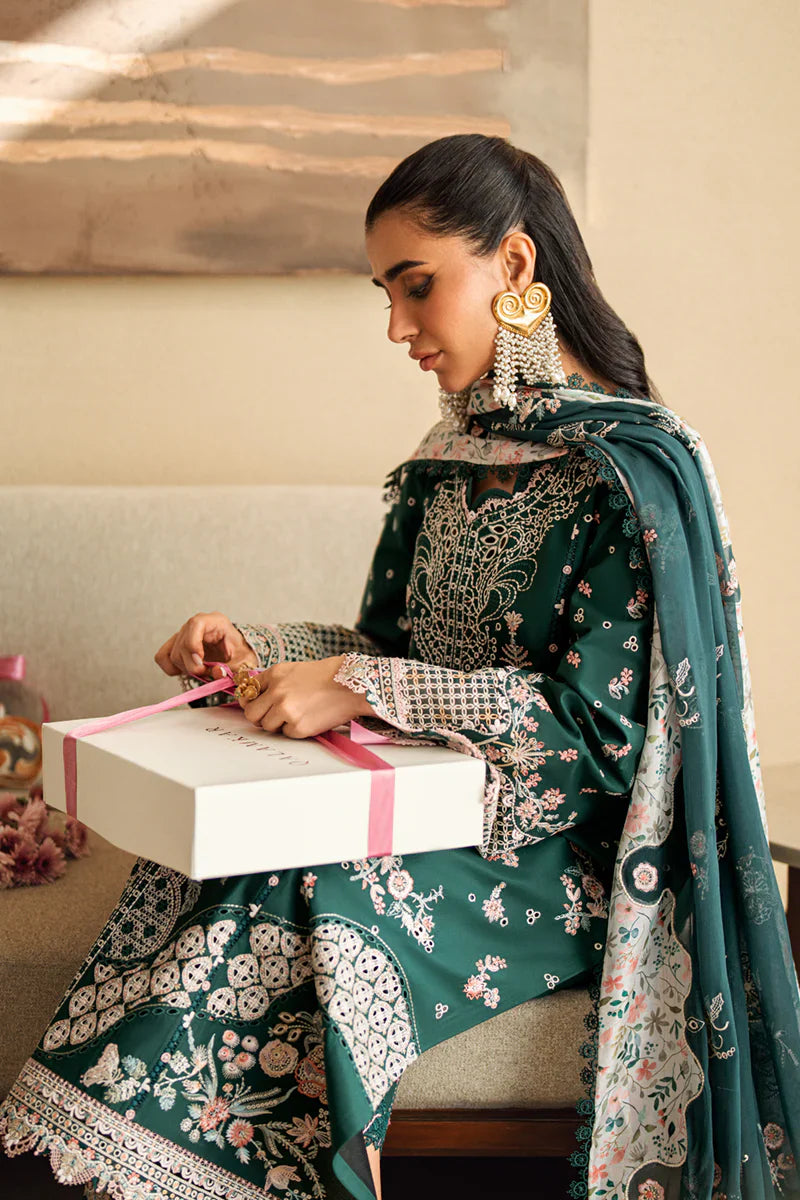 Unstitched Embroidered Lawn 3Pc Suit