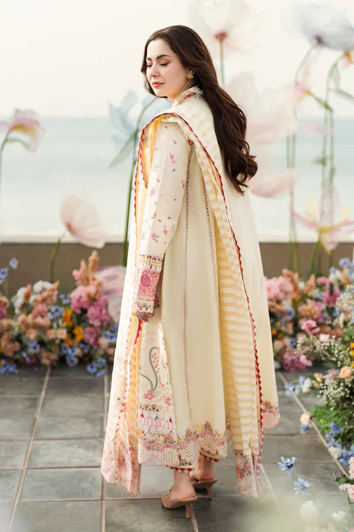 Unstitched Embroidered Lawn 3Pc Suit