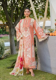 Unstitched Embroidered Lawn 3Pc Suit