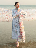Unstitched Embroidered Lawn 3Pc Suit
