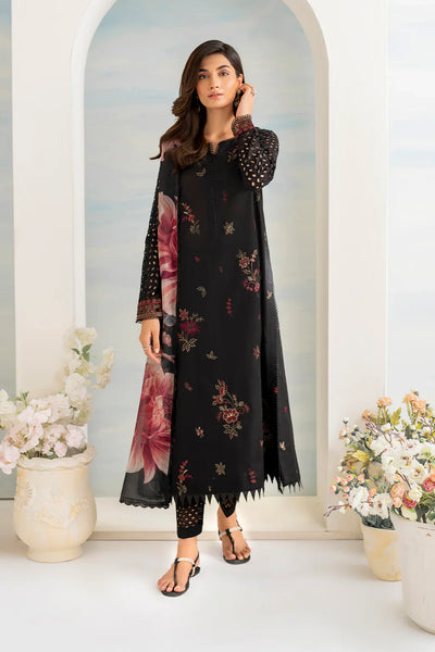 Unstitched Embroidered Lawn 3Pc Suit