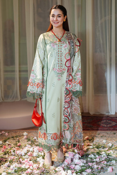 Unstitched Embroidered Lawn 3Pc Suit