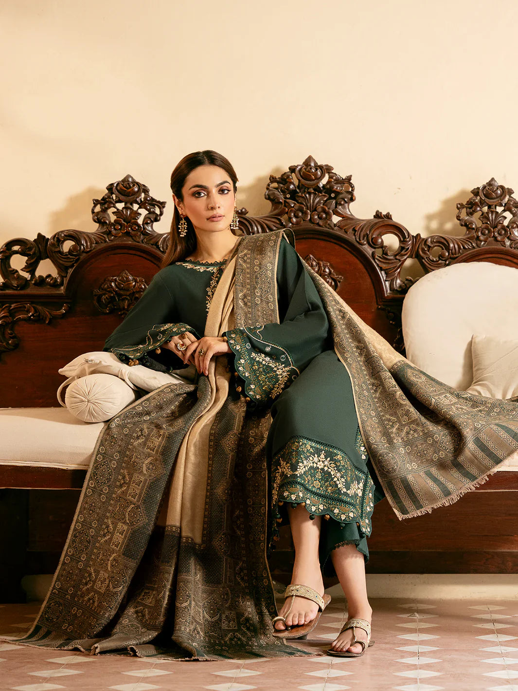 Unstitched Embroidered Lawn 3Pc Suit
