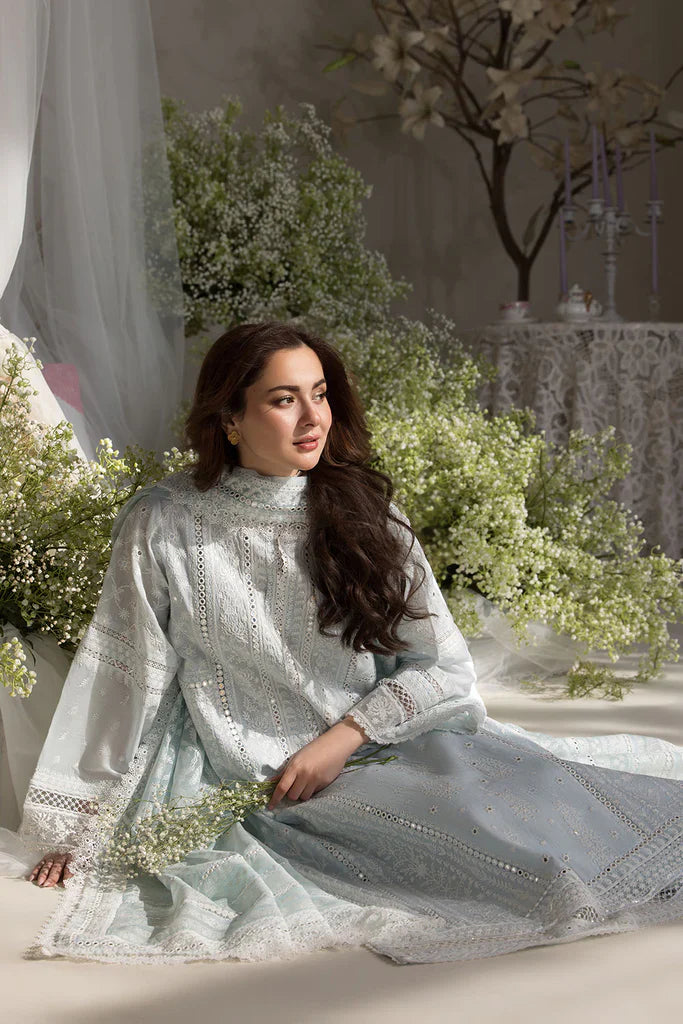 Unstitched Embroidered Lawn 3Pc Suit