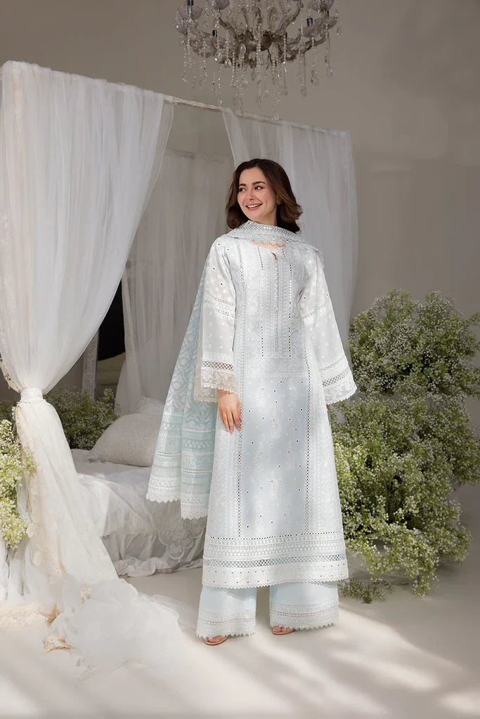 Unstitched Embroidered Lawn 3Pc Suit