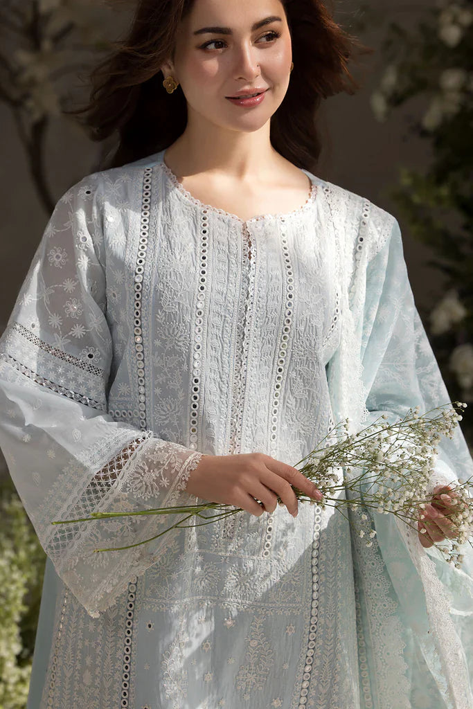 Unstitched Embroidered Lawn 3Pc Suit