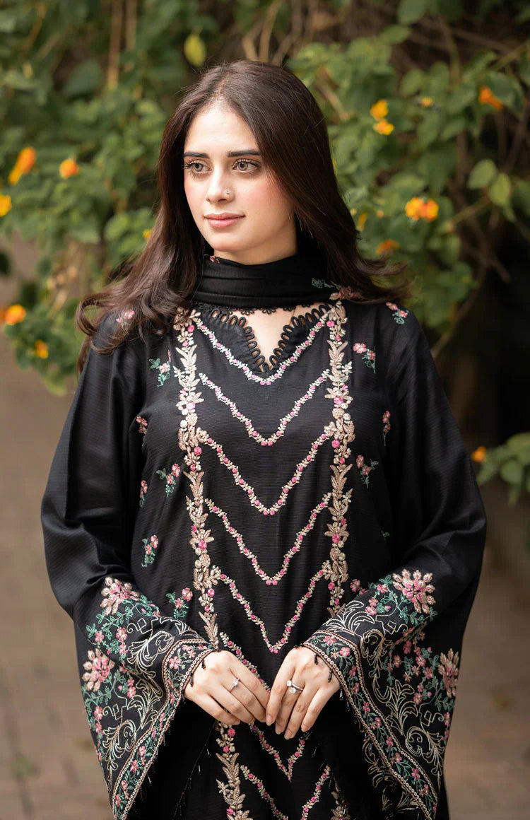 Unstitched Embroidered Lawn 3Pc Suit