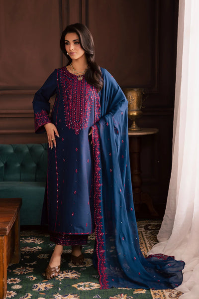 Unstitched Embroidered Lawn 3Pc Suit