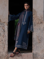 Unstitched Embroidered Lawn 3Pc Suit