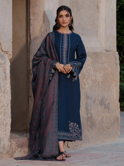 Unstitched Embroidered Lawn 3Pc Suit