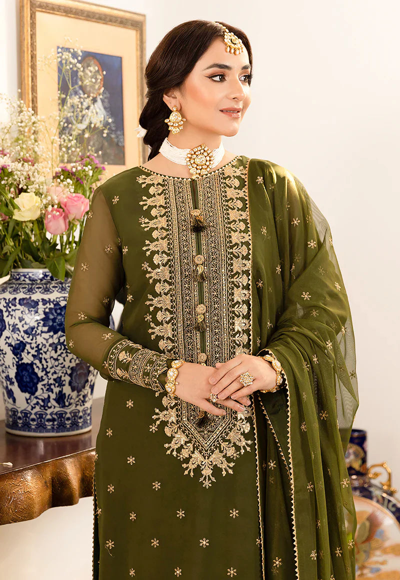 Unstitched Embroidered Lawn 3Pc Suit