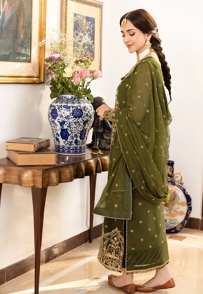 Unstitched Embroidered Lawn 3Pc Suit