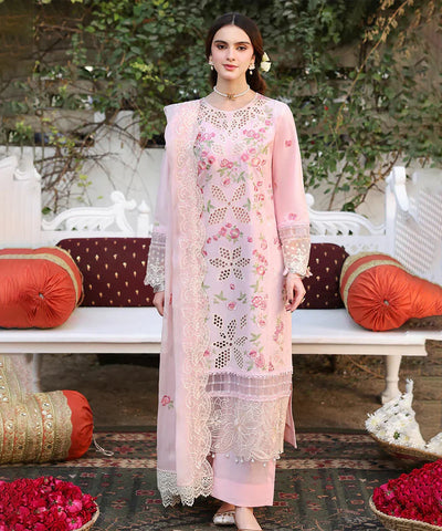 Unstitched Embroidered Lawn 3Pc Suit