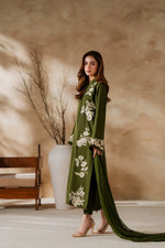 Unstitched Embroidered Lawn 3Pc Suit